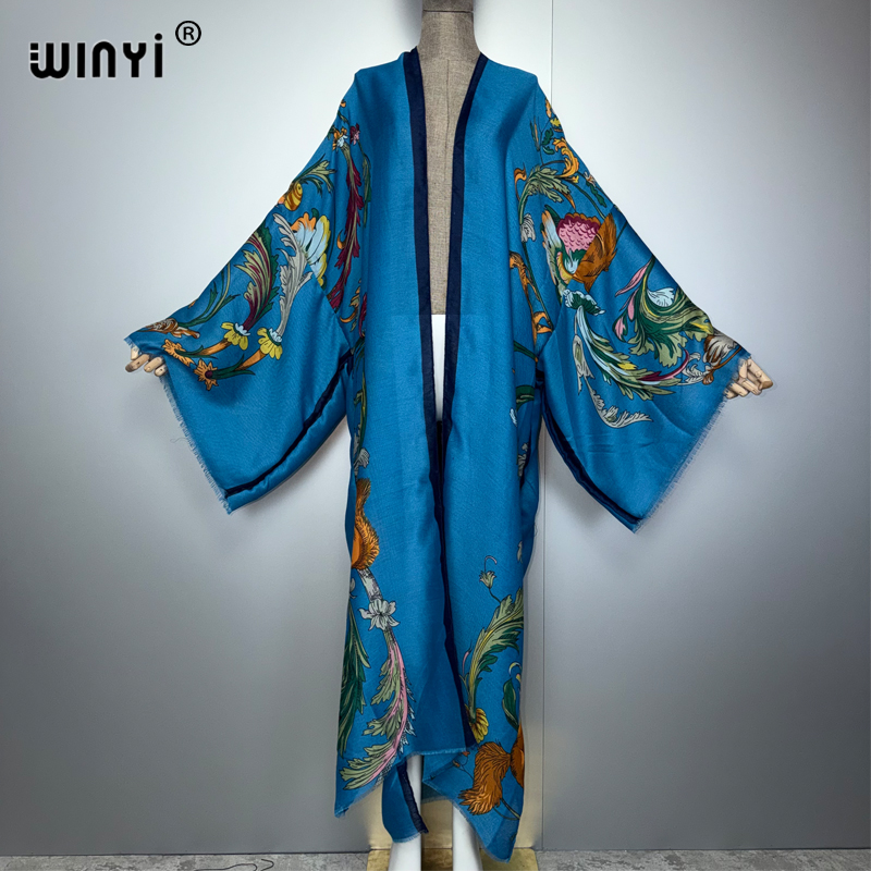 Cover Up Kaftan - WINYI Africa Robe longue kimono bohème,