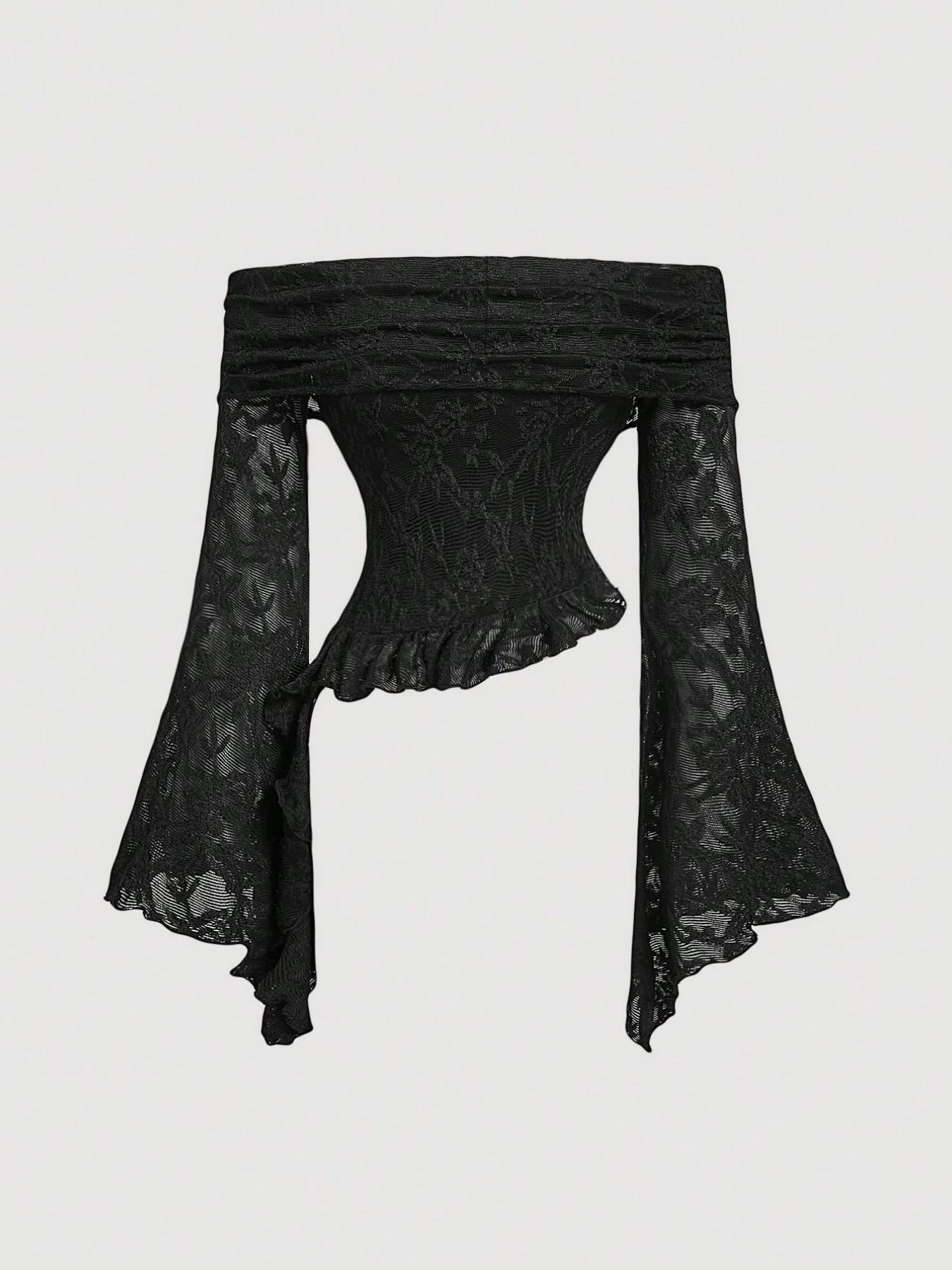 Blouse Off Shoulder - Haut en dentelle à épaules dénudées