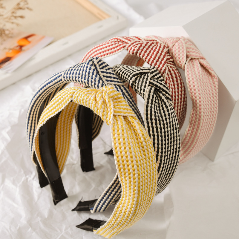 Bandeau à large bord à carreau - Headband Summer Knit avis et prix