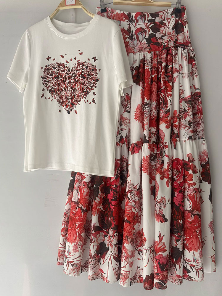 Nouvel ensemble floral d'été 2 - Midi Skirt Floral avis et prix