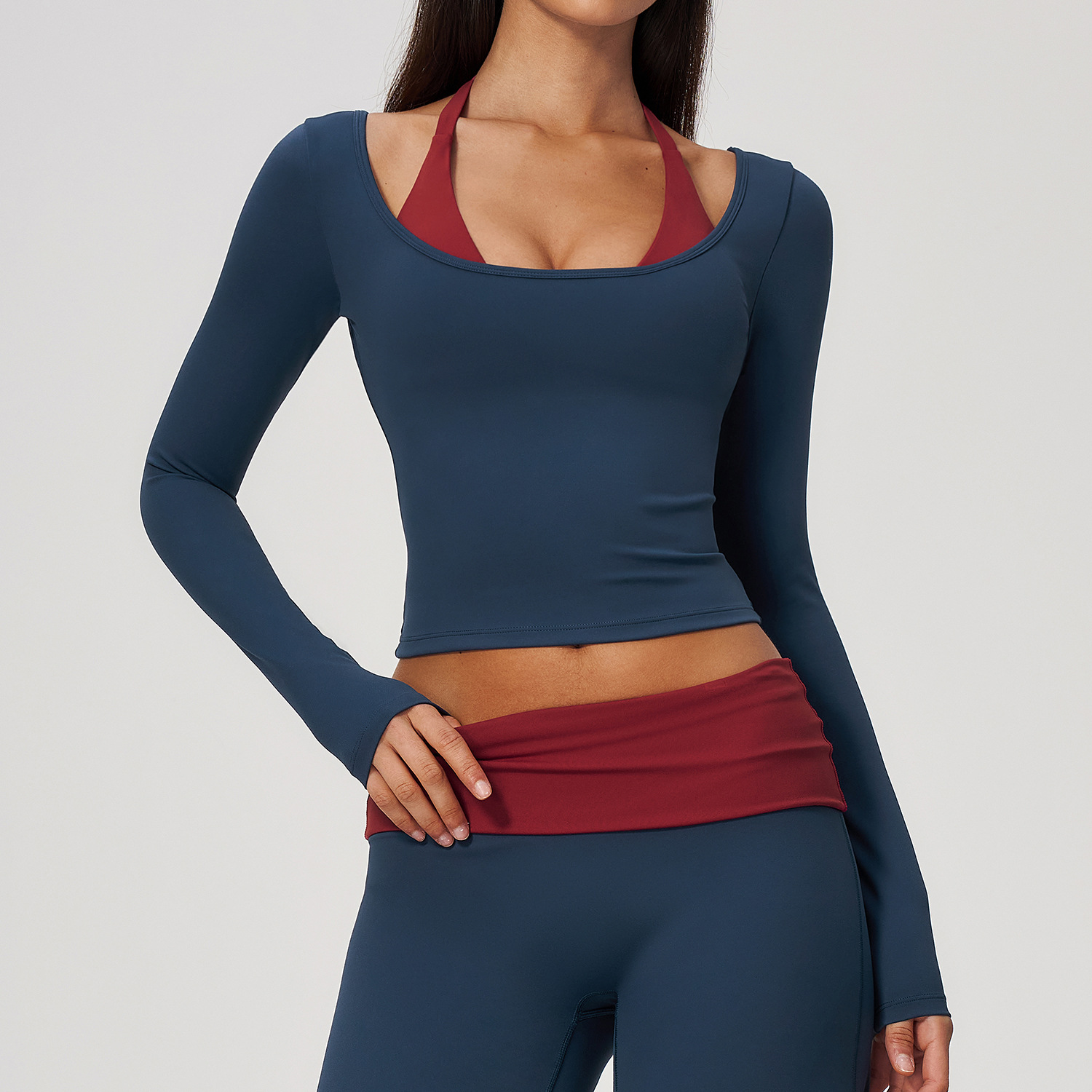 Haut de yoga 2-en-1 effet deux - Crop Top Crochet avis et prix