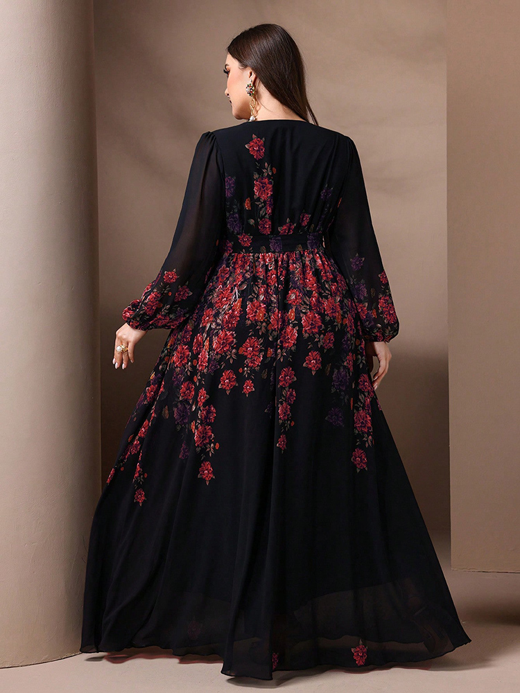 TOLEEN-Robe longue à manches l - Romper Floral Print avis et prix