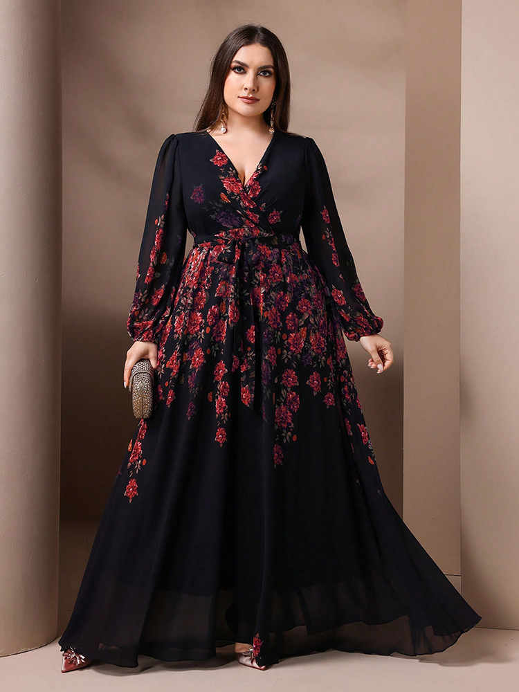 TOLEEN-Robe longue à manches l - Romper Floral Print avis et prix