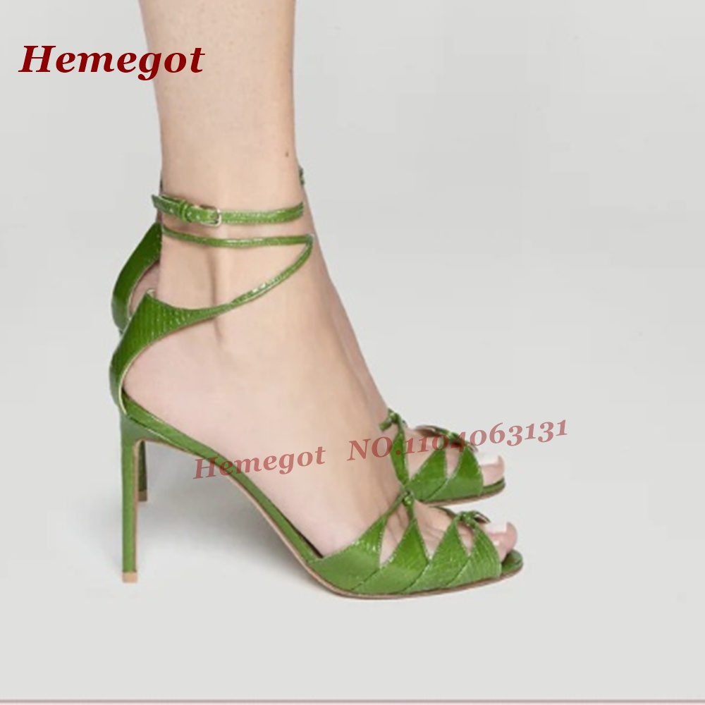 Sandales à lanières à motif cr - Sandal Strappy Heeled avis et prix